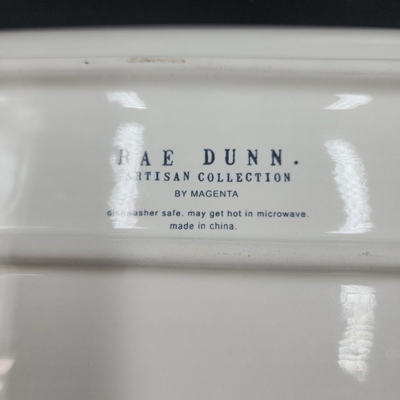 Rae Dunn Snack Set Eat Nibble Taste Dishes Plus Tray Magenta 4 Piece - Picture 8 of 8